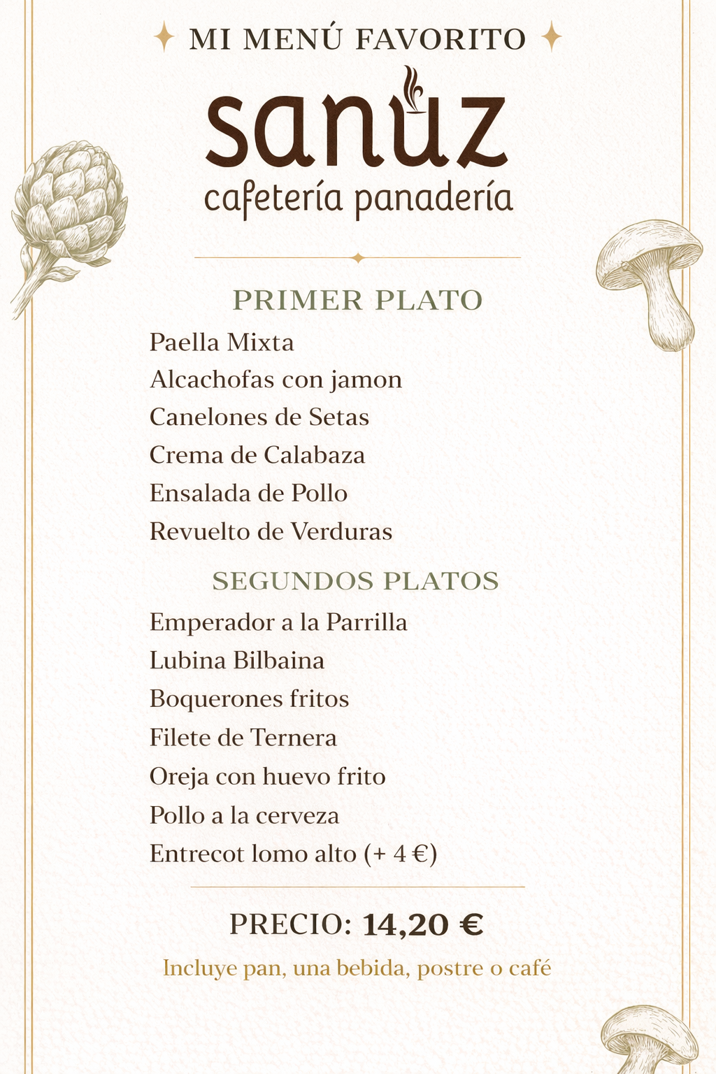 Menú del día