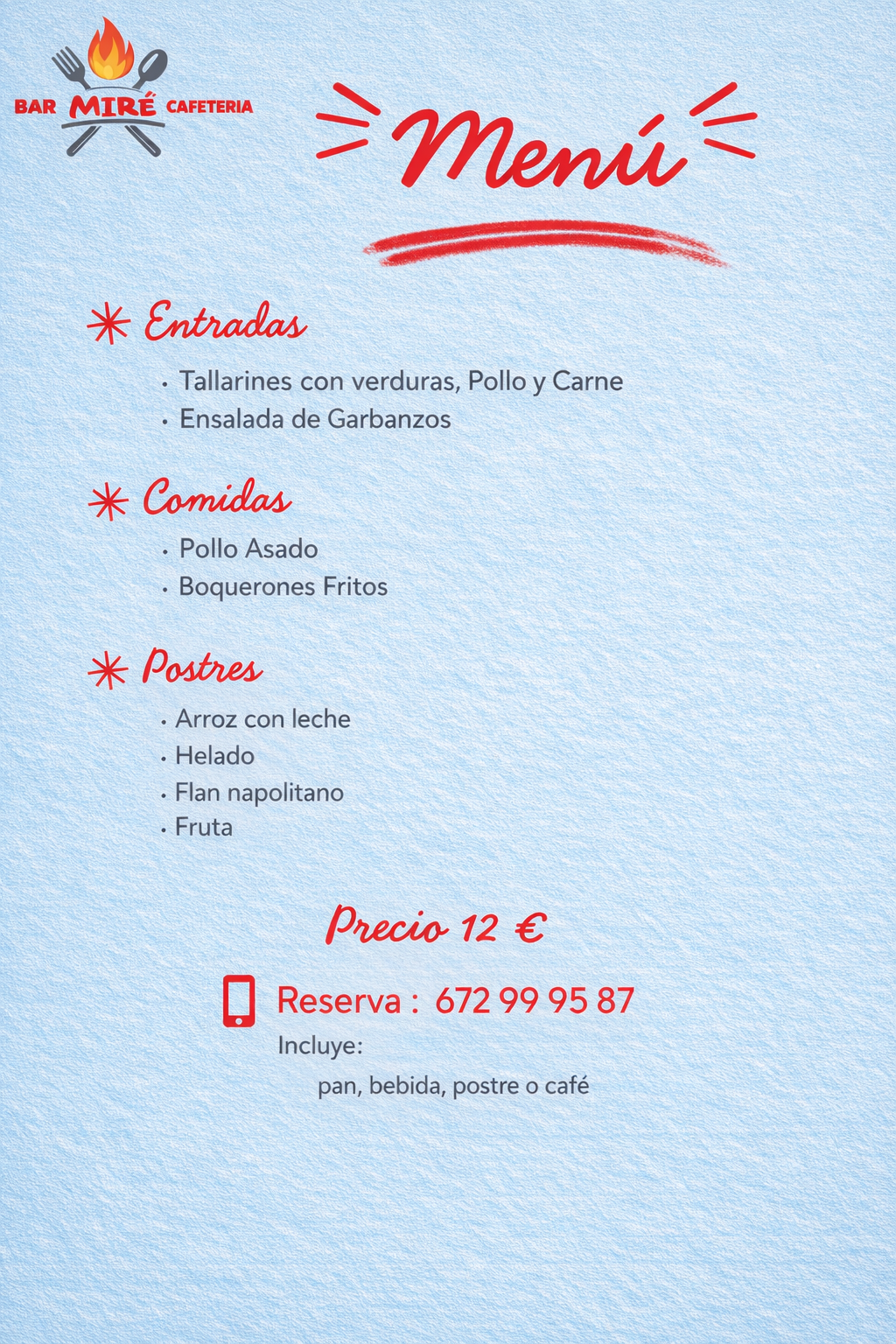 Menú del día