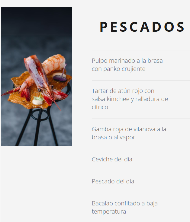 Menú del día