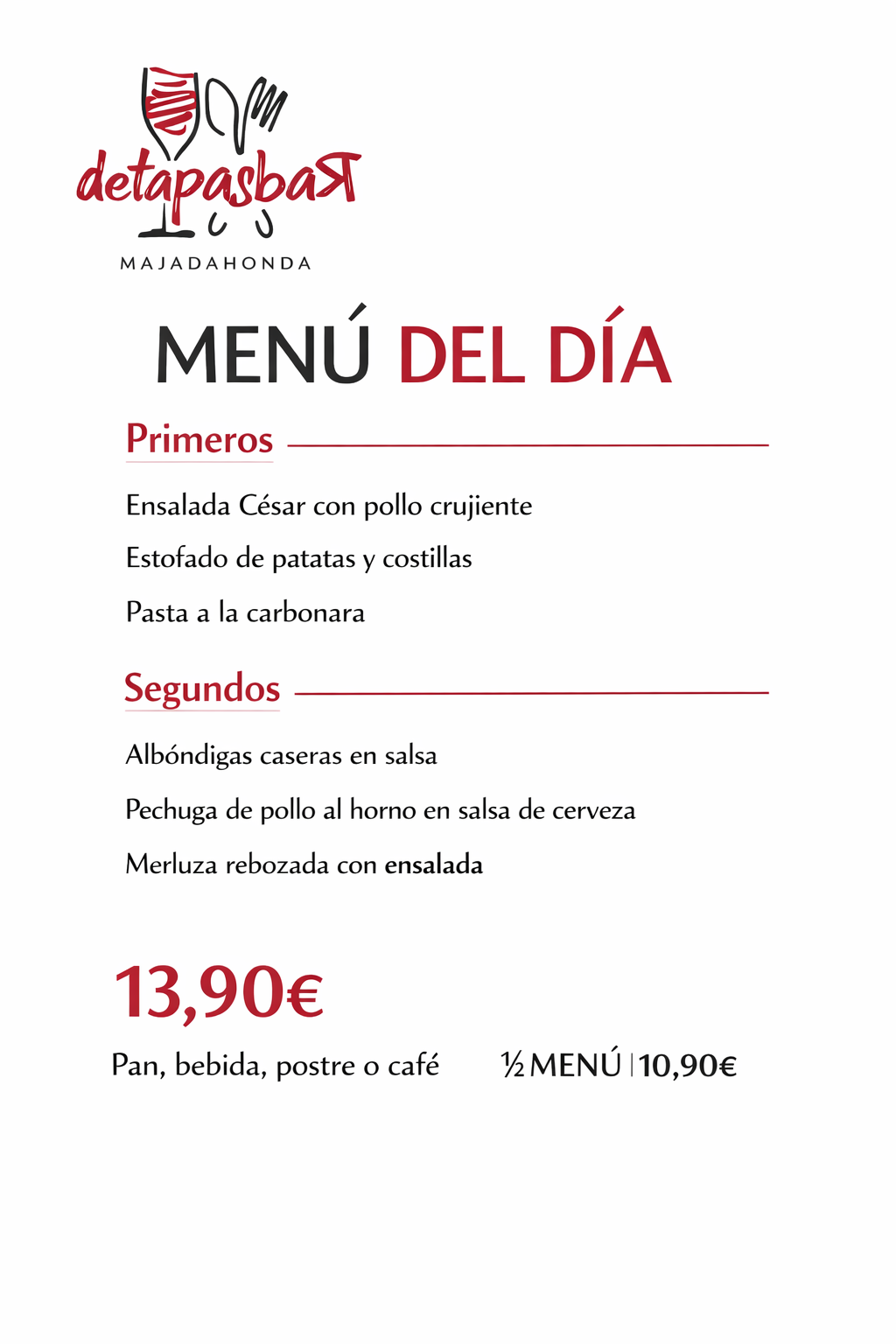 Menú del día