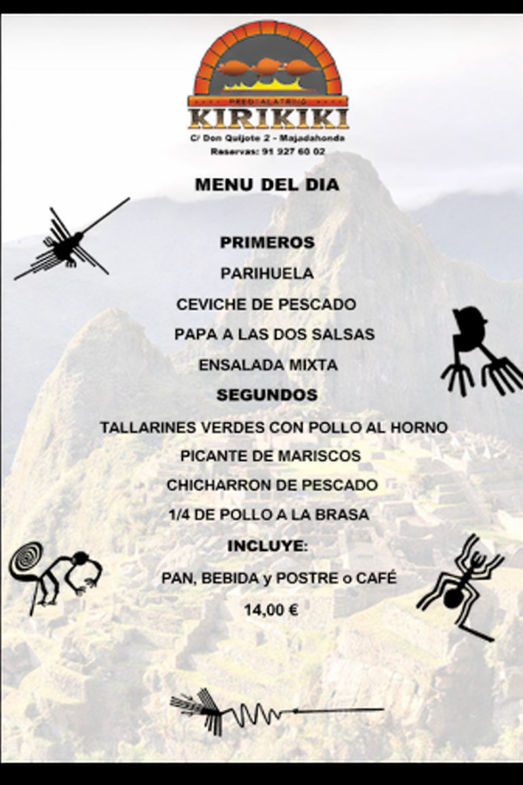 Menú del día