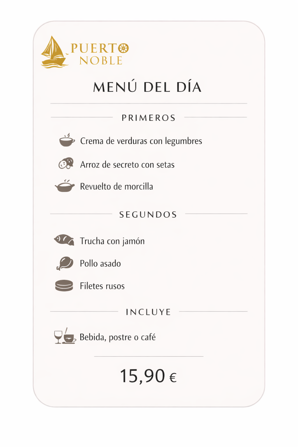 Menú del día